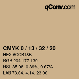 Color code: CMYK 0 / 13 / 32 / 20 | qconv.com