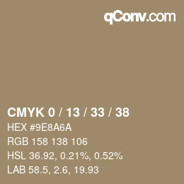 Código de color: CMYK 0 / 13 / 33 / 38 | qconv.com