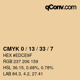 Color code: CMYK 0 / 13 / 33 / 7 | qconv.com