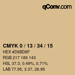 Color code: CMYK 0 / 13 / 34 / 15 | qconv.com
