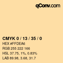 Color code: CMYK 0 / 13 / 35 / 0 | qconv.com