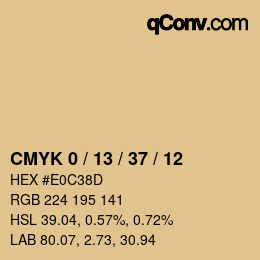 颜色代码: CMYK 0 / 13 / 37 / 12 | qconv.com