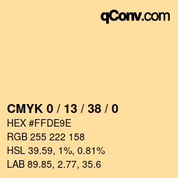 Color code: CMYK 0 / 13 / 38 / 0 | qconv.com