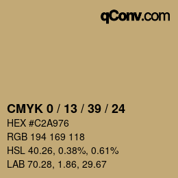 颜色代码: CMYK 0 / 13 / 39 / 24 | qconv.com