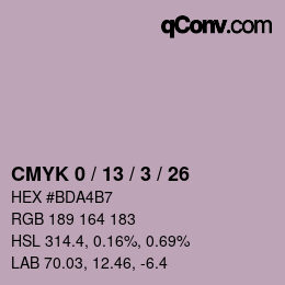 Color code: CMYK 0 / 13 / 3 / 26 | qconv.com