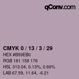 Color code: CMYK 0 / 13 / 3 / 29 | qconv.com