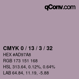 Color code: CMYK 0 / 13 / 3 / 32 | qconv.com