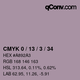 颜色代码: CMYK 0 / 13 / 3 / 34 | qconv.com