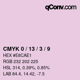 Color code: CMYK 0 / 13 / 3 / 9 | qconv.com