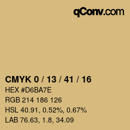 Color code: CMYK 0 / 13 / 41 / 16 | qconv.com