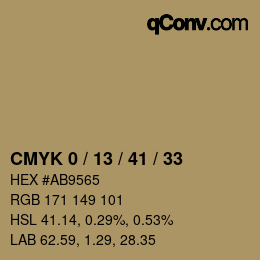 Color code: CMYK 0 / 13 / 41 / 33 | qconv.com