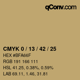 颜色代码: CMYK 0 / 13 / 42 / 25 | qconv.com
