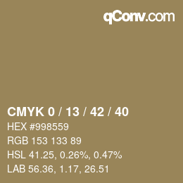 Color code: CMYK 0 / 13 / 42 / 40 | qconv.com