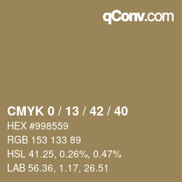 Color code: CMYK 0 / 13 / 42 / 40 | qconv.com