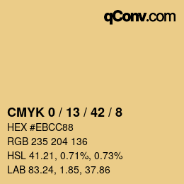 Color code: CMYK 0 / 13 / 42 / 8 | qconv.com