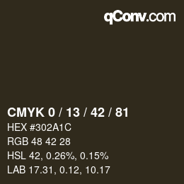 Color code: CMYK 0 / 13 / 42 / 81 | qconv.com