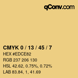 Color code: CMYK 0 / 13 / 45 / 7 | qconv.com