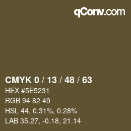 Color code: CMYK 0 / 13 / 48 / 63 | qconv.com