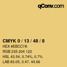 Color code: CMYK 0 / 13 / 48 / 8 | qconv.com