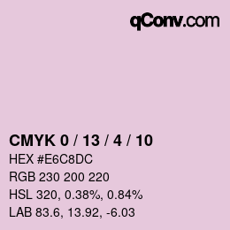 Color code: CMYK 0 / 13 / 4 / 10 | qconv.com