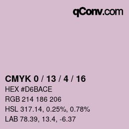 颜色代码: CMYK 0 / 13 / 4 / 16 | qconv.com