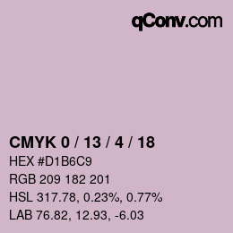 Color code: CMYK 0 / 13 / 4 / 18 | qconv.com