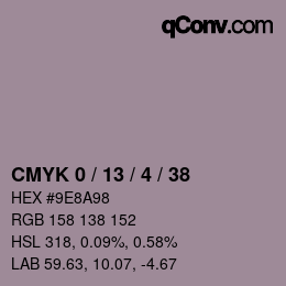 Color code: CMYK 0 / 13 / 4 / 38 | qconv.com