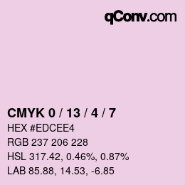 Color code: CMYK 0 / 13 / 4 / 7 | qconv.com