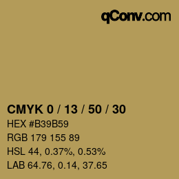 Color code: CMYK 0 / 13 / 50 / 30 | qconv.com