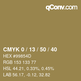 Color code: CMYK 0 / 13 / 50 / 40 | qconv.com