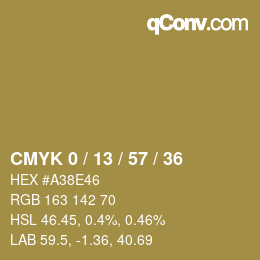 Color code: CMYK 0 / 13 / 57 / 36 | qconv.com