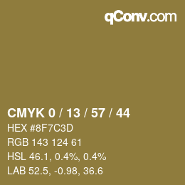 颜色代码: CMYK 0 / 13 / 57 / 44 | qconv.com