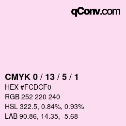 Color code: CMYK 0 / 13 / 5 / 1 | qconv.com