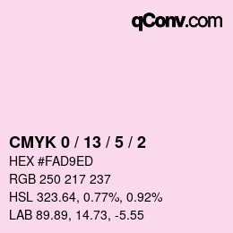 Color code: CMYK 0 / 13 / 5 / 2 | qconv.com