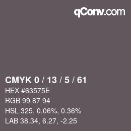 Color code: CMYK 0 / 13 / 5 / 61 | qconv.com