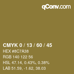 Color code: CMYK 0 / 13 / 60 / 45 | qconv.com