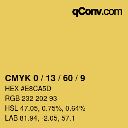 Color code: CMYK 0 / 13 / 60 / 9 | qconv.com