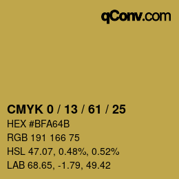 Color code: CMYK 0 / 13 / 61 / 25 | qconv.com