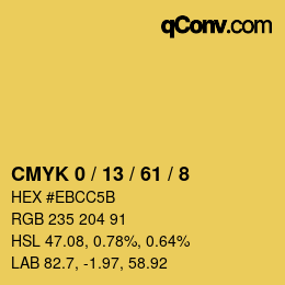 Color code: CMYK 0 / 13 / 61 / 8 | qconv.com