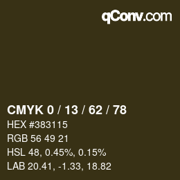 Color code: CMYK 0 / 13 / 62 / 78 | qconv.com