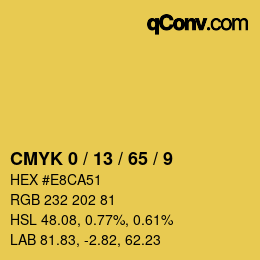 Color code: CMYK 0 / 13 / 65 / 9 | qconv.com