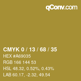 Color code: CMYK 0 / 13 / 68 / 35 | qconv.com