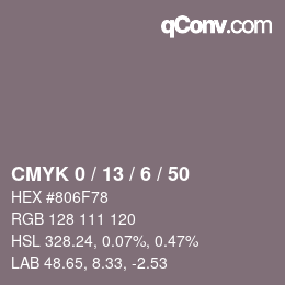 Color code: CMYK 0 / 13 / 6 / 50 | qconv.com