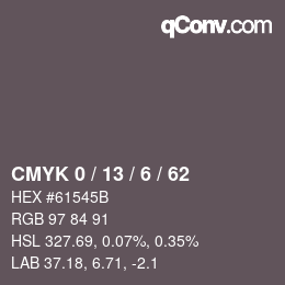 Color code: CMYK 0 / 13 / 6 / 62 | qconv.com