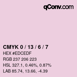 Color code: CMYK 0 / 13 / 6 / 7 | qconv.com
