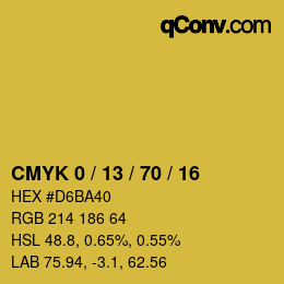 Color code: CMYK 0 / 13 / 70 / 16 | qconv.com