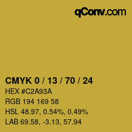 Color code: CMYK 0 / 13 / 70 / 24 | qconv.com