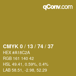 カラーコード: CMYK 0 / 13 / 74 / 37 | qconv.com