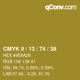 Color code: CMYK 0 / 13 / 74 / 38 | qconv.com