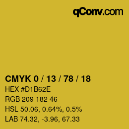 Color code: CMYK 0 / 13 / 78 / 18 | qconv.com